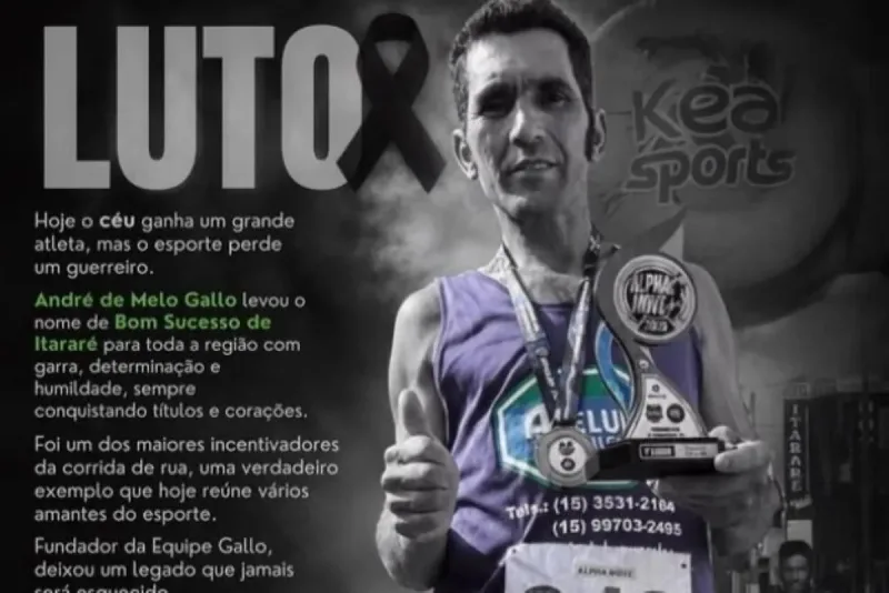 Campeão de corrida morre após ser atropelado durante treino; motorista abandona a vítima e foge