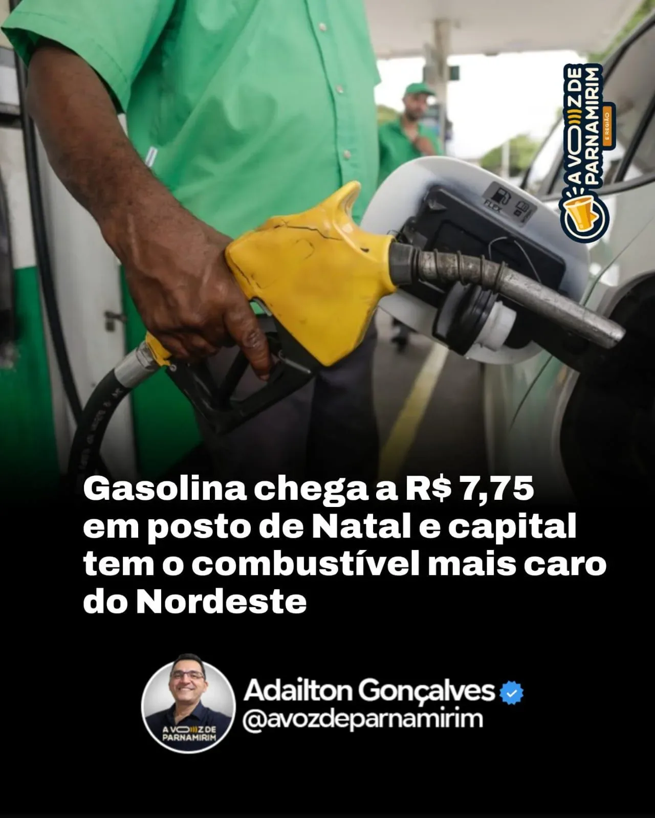 Gasolina chega a R$ 7,75 em posto de Natal e capital tem o combustível mais caro do Nordeste